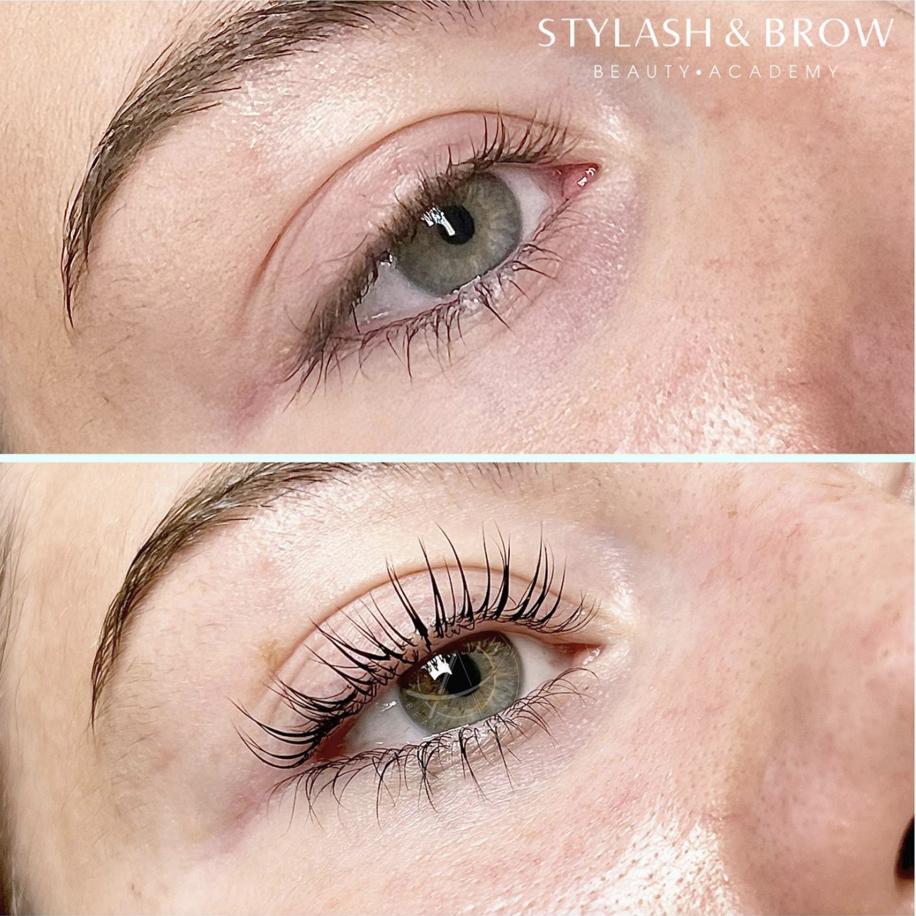 eyelash lift before and after