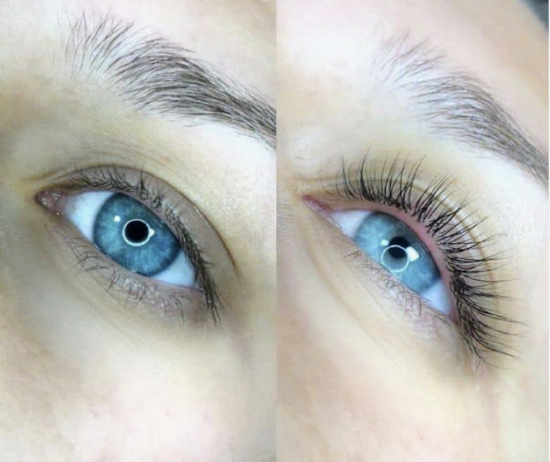 lash lift before and after